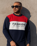 Men's Casual Sweatshirt with "Fashion" Print