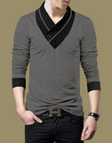 Full Sleeve V-Neck T-shirt Men