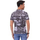 Men's All Over Printed Round Neck T-shirt| Regular Fit T-shirt