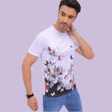 Round Neck Half Sleeves Men's Tshirt