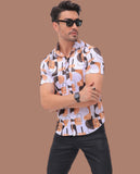 Stylish Printed Mens Half Sleeves Shirt