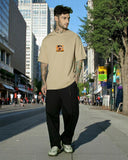 Oversized Fit Printed Round Neck T shirt- Perfect for Casual Wear