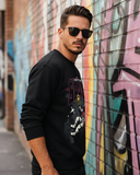 Men’s Black Printed Sweatshirt
