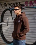 Men’s Brown Printed Hoodie