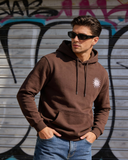 Men’s Brown Printed Hoodie
