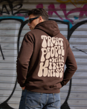 Men’s Brown Printed Hoodie