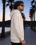 Men’s Cream Solid Hoodie