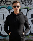 Men’s Black Solid Hoodie