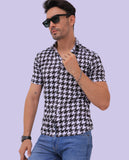 Half Sleeve Casual Shirt for Men – All-Over Printed Pattern